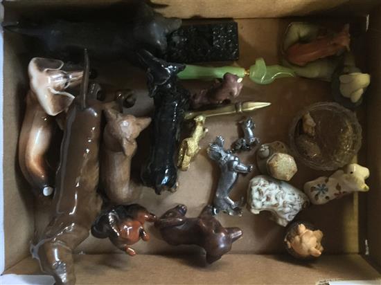 Collection of dog ornaments